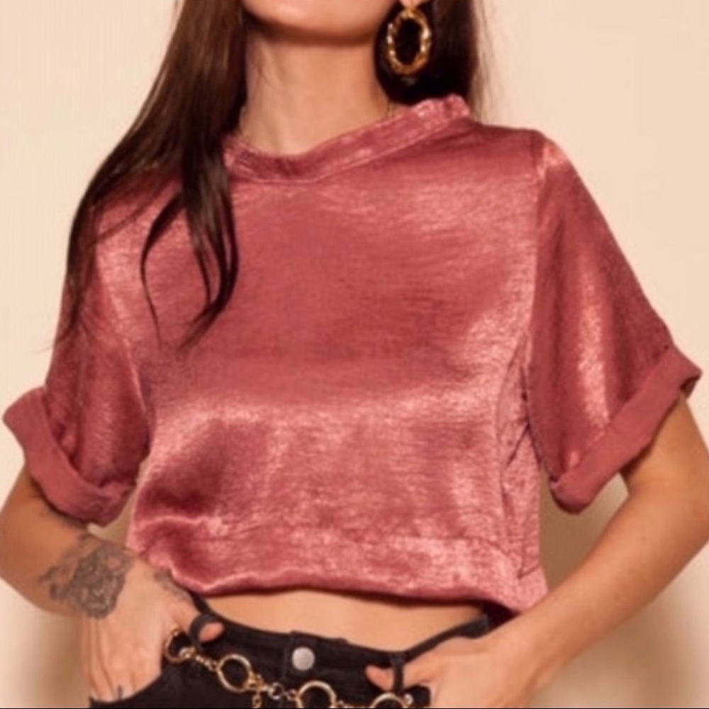 EASTNWEST Label Lulu Cropped Shirt NWT